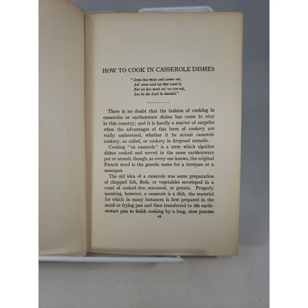 How To Cook in Casserole Dishes by Marion H Neil 1912 McKay Publishing Hardcover